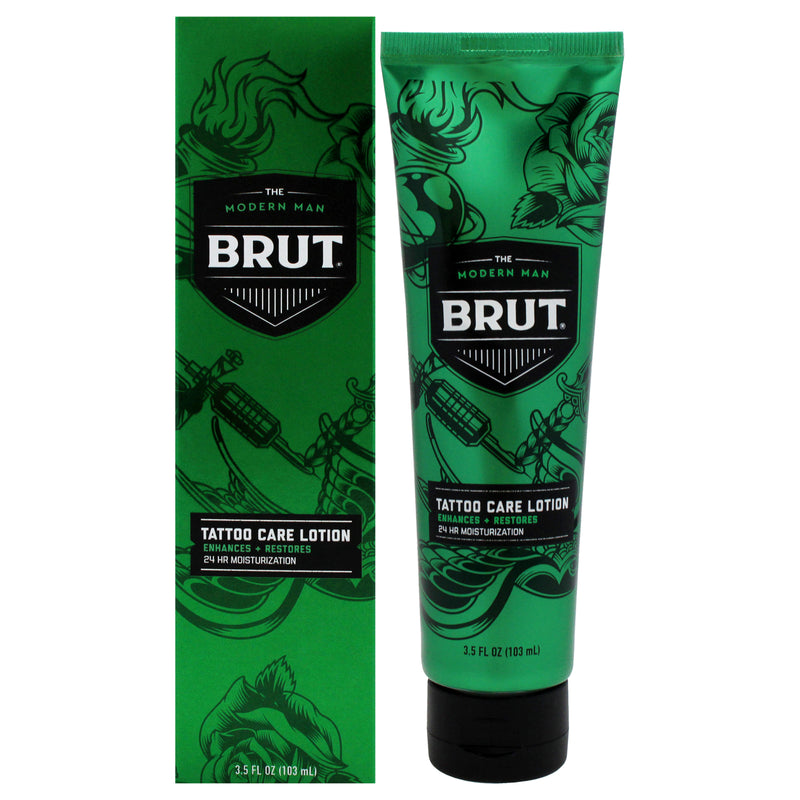 Brut Tattoo Care Lotion 24 Hr Moisturization by Brut for Men - 3.5 oz Lotion