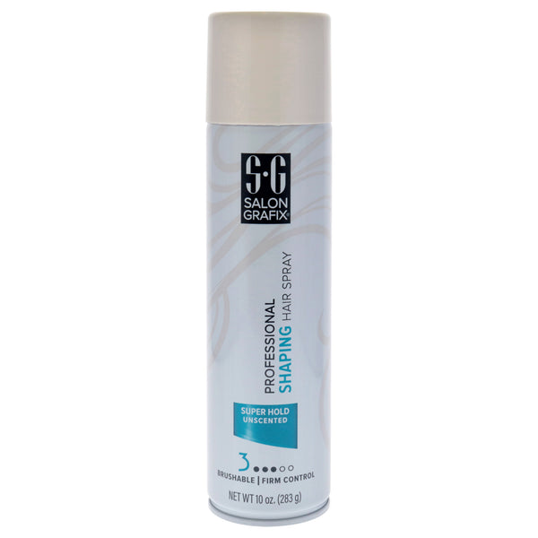 Salon Grafix Shaping Hair Spray - Super Hold Unscented by Salon Grafix for Unisex - 10 oz Hair Spray