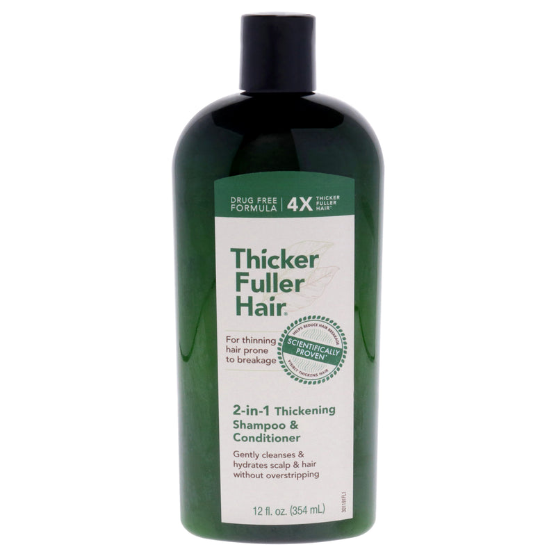 Thicker Fuller Hair 2-in-1 Thickening Shampoo and Conditioner by Thicker Fuller Hair for Men - 12 oz Shampoo and Conditioner