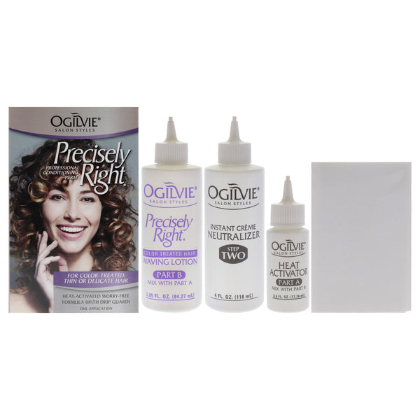 Ogilvie Salon Styles Precisely Right Professional Conditioning Perm for Color-Treated Thin or Delicate Hair by Ogilvie Salon Styles for Women - 1 Application Treatment