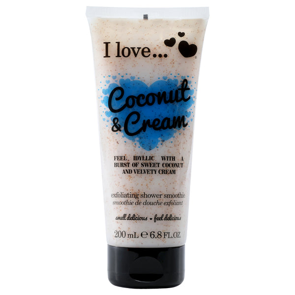 I Love Cosmetics Exfoliating Shower Smoothie - Coconut and Cream by I Love Cosmetics for Women - 6.8 oz Exfoliator