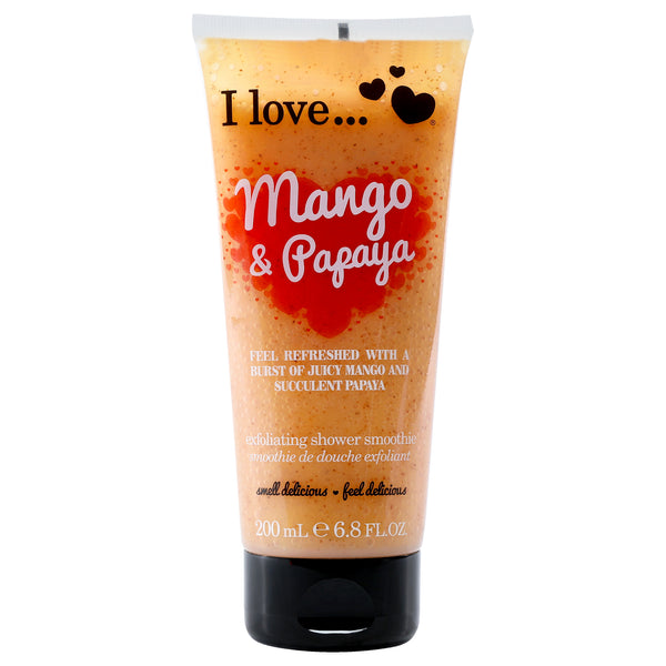 I Love Cosmetics Exfoliating Shower Smoothie - Mango and Papaya by I Love Cosmetics for Women - 6.8 oz Exfoliator