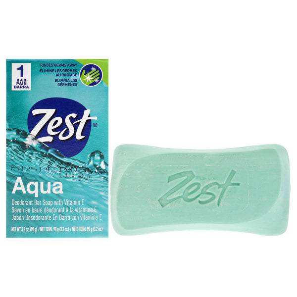 Zest Deodorant Bar Soap - Aqua by Zest for Women - 3.2 oz Bar Soap