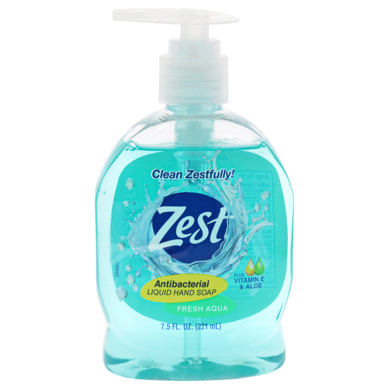 Zest Antibacterial Liquid Hand Soap - Fresh Aqua by Zest for Unisex - 7.5 oz Soap