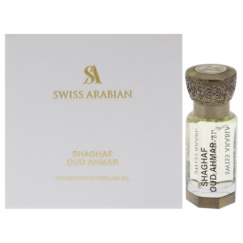 Swiss Arabian Shaghaf Oud Ahmar by Swiss Arabian for Men - 0.4 oz Parfum Oil