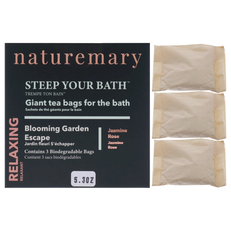 Naturemary Relaxing Steep Your Bath Blooming Garden Escape - Jasmine Rose by Naturemary for Unisex - 5.30 oz Bath Soak