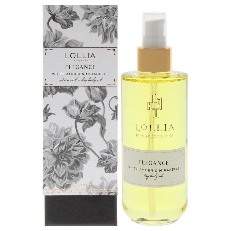 Lollia Elegance Dry Body Oil - White Amber and Mirabelle by Lollia for Women - 6.8 oz Oil