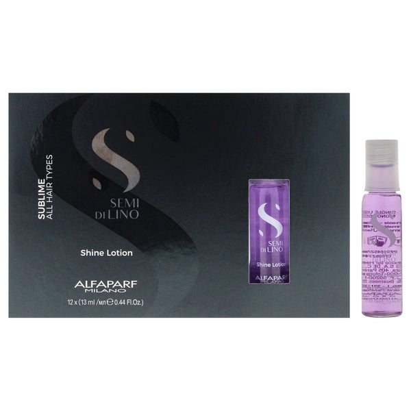 Alfaparf Milano Semi Di Lino Sublime Shine Lotion by Alfaparf Milano for Unisex - 12 x 0.44 oz Lotion