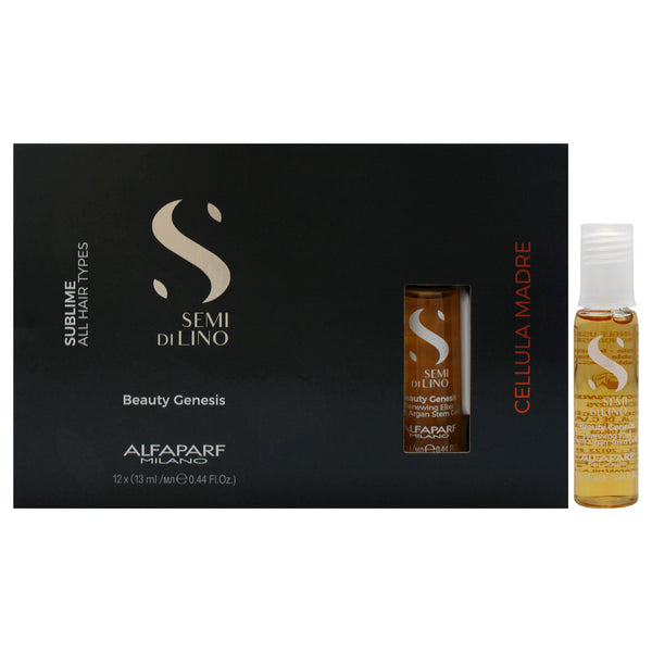 Alfaparf Milano Semi Di Lino Sublime Cellula Madre Beauty Genesis by Alfaparf Milano for Unisex - 12 x 0.44 oz Treatment