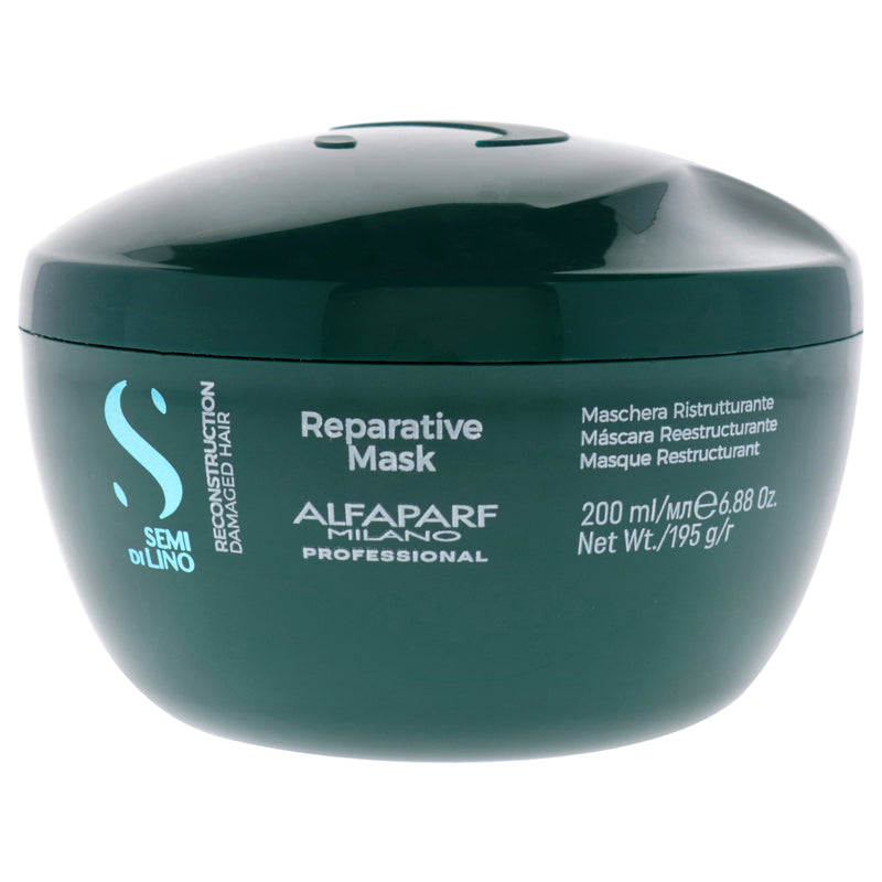 Alfaparf Milano Semi Di Lino Reconstruction Reparative Mask by Alfaparf Milano for Unisex - 6.88 oz Masque