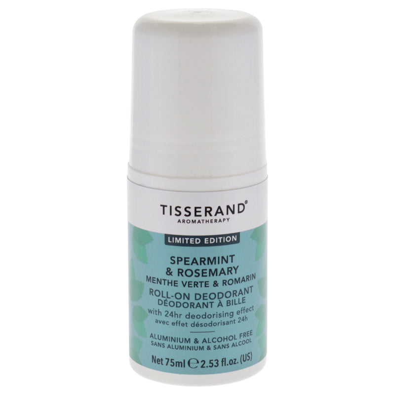 Tisserand Roll-On Deodorant - Spearmint and Rosemary by Tisserand for Unisex - 2.53 oz Deodorant Roll-On