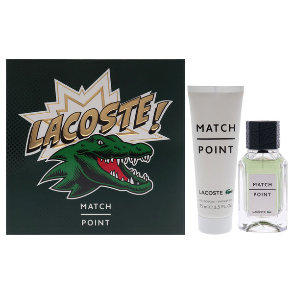 Lacoste Match Point by Lacoste for Men - 2 Pc Gift Set 1.6oz EDT Spray, 2.5oz Shower Gel