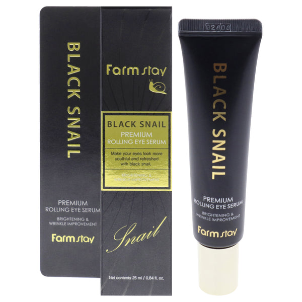 Black Snail Premium Rolling Eye Serum by FarmStay for Women - 0.84 oz Serum