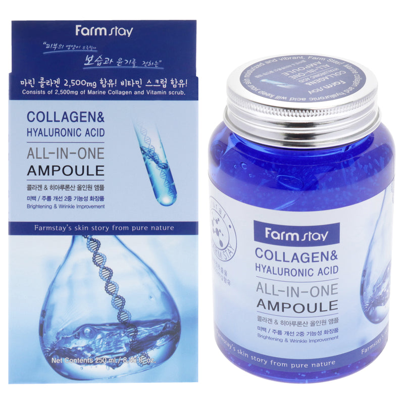 Collagen and Hyaluronic Acid All-In-One Ampoule by FarmStay for Women - 8.45 oz Gel