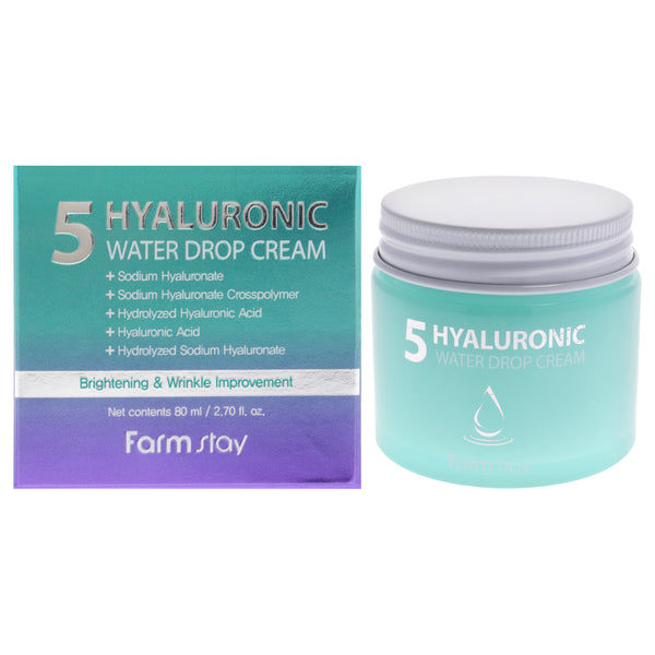 5 Hyaluronic Water Drop Cream by FarmStay for Women - 2.7 oz Cream