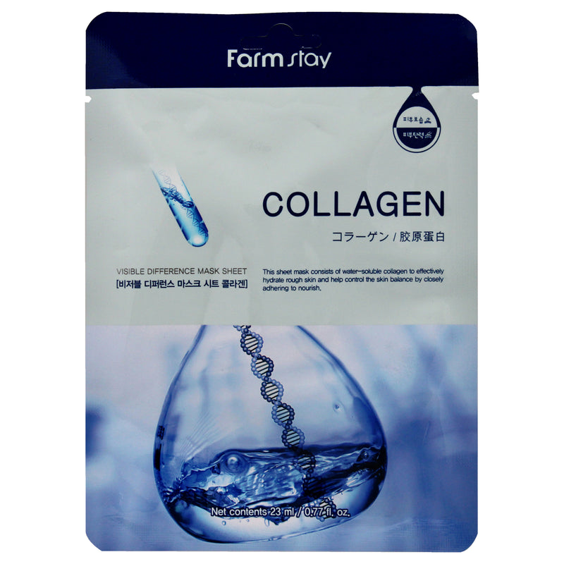 Visible Difference Mask Sheet - Collagen by FarmStay for Women - 1 Pc Mask