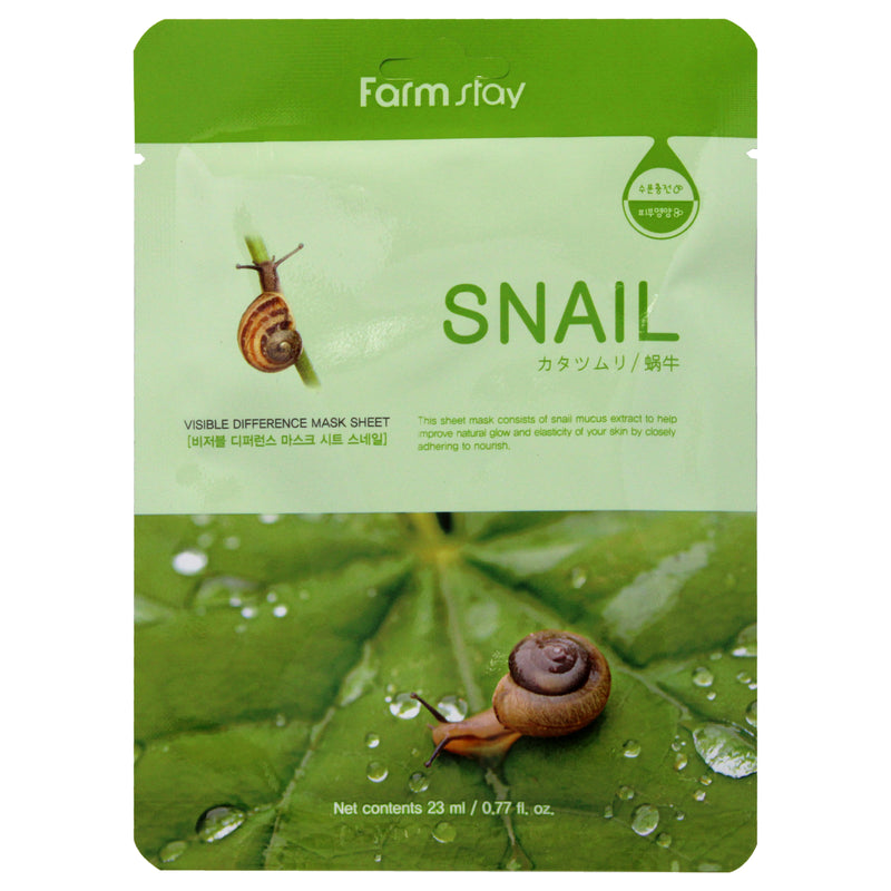 Visible Difference Mask Sheet - Snail by FarmStay for Women - 1 Pc Mask