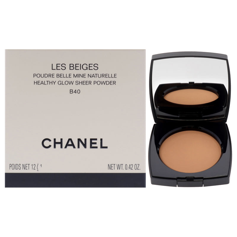 Chanel Les Beiges Healthy Glow Sheer Powder - B40 Intense medium With Neutral Undertone by Chanel for Women - 0.42 oz Powder