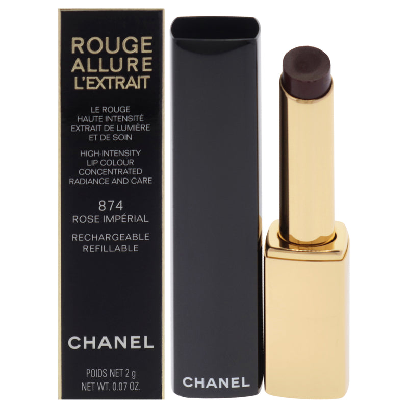 Chanel Rouge Allure Lextrait Lipstick - 874 Rose Imperial by Chanel for Women - 0.07 oz Lipstick (Refillable)