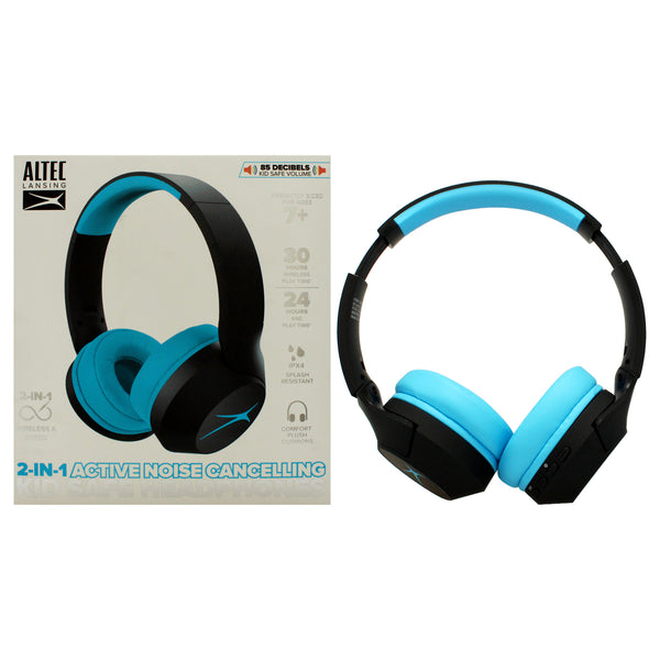 Kid Safe 2-in-1 ANC Headphones - Blackout Rockstar Blue by Altec Lansing for Kids - 1 Pc Headphones