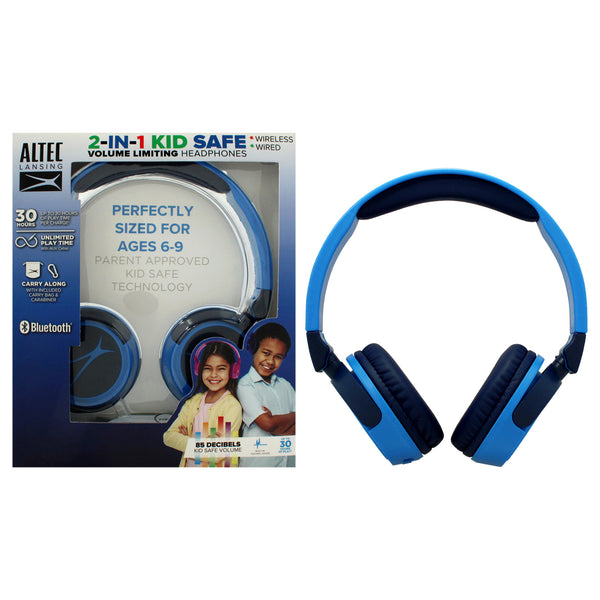 Kid Safe 2-In-1 Bluetooth and Wired Headphones - Knight Blue by Altec Lansing for Kids - 1 Pc Headphones