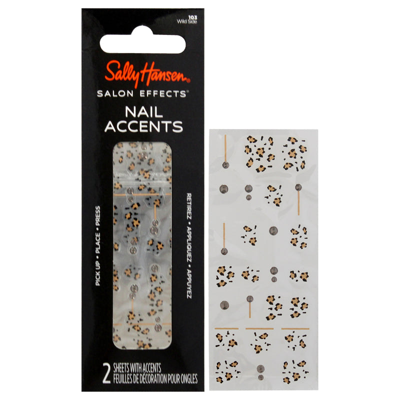 Sally Hansen Salon Effects Nail Accents - 103 Wild Side by Sally Hansen for Women - 40 Pc Sticker