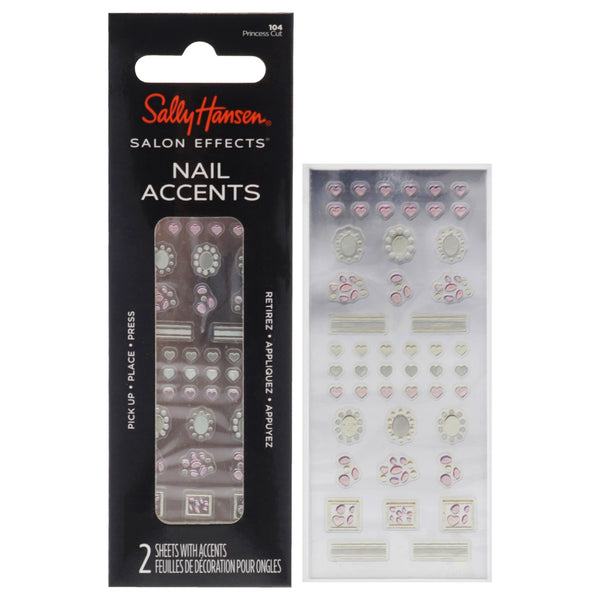 Sally Hansen Salon Effects Nail Accents - 104 Princess Cut by Sally Hansen for Women - 40 Pc Stickers