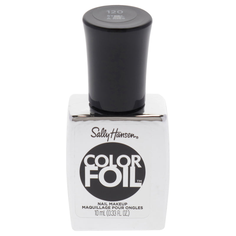 Sally Hansen Color Foil Nail Makeup - 120 Steel A Kiss by Sally Hansen for Women - 0.33 oz Nail Polish