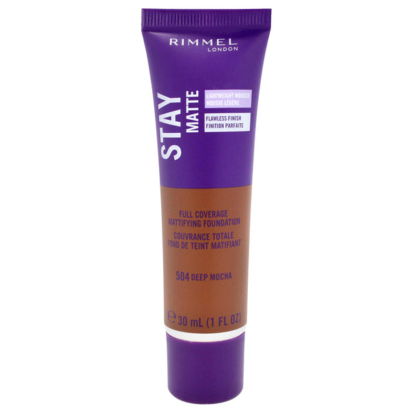 Covergirl Stay Matte Lightweight Foundation - 504 Deep Mocha by Rimmel London for Women - 1 oz Foundation