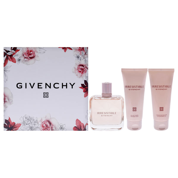 Givenchy Irresistible by Givenchy for Women - 3 Pc Gift Set 2.7oz EDP Spray, 2.5oz Body Milk, 2.5oz Shower Oil