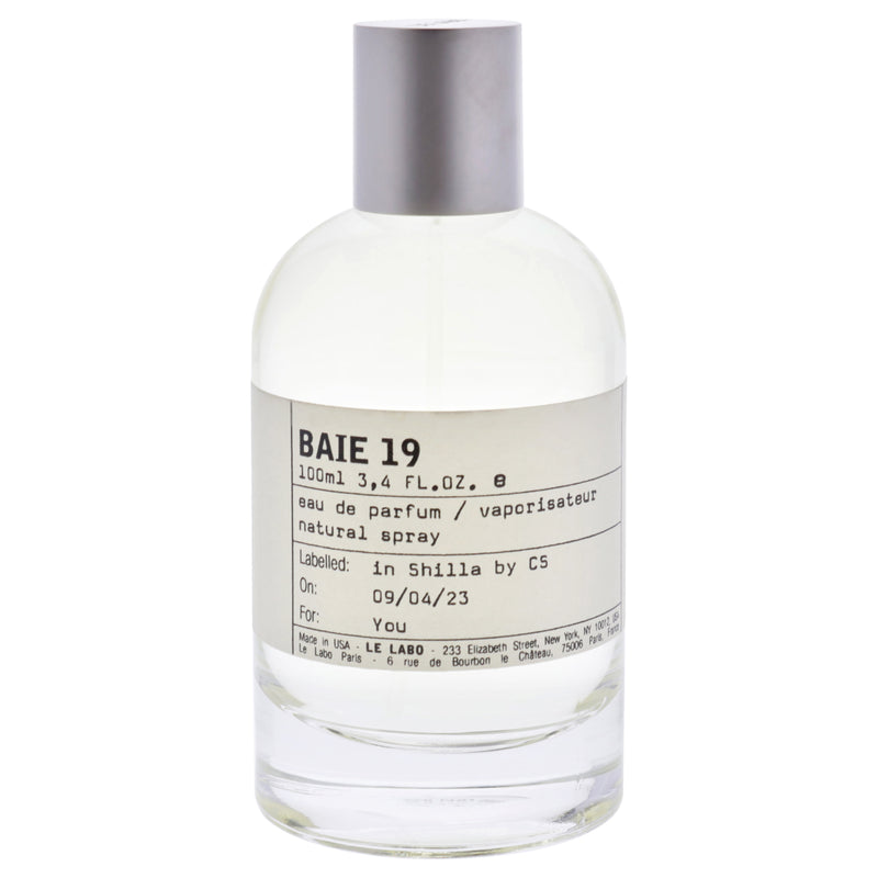 Le Labo Baie 19 by Le Labo for Unisex - 3.4 oz EDP Spray