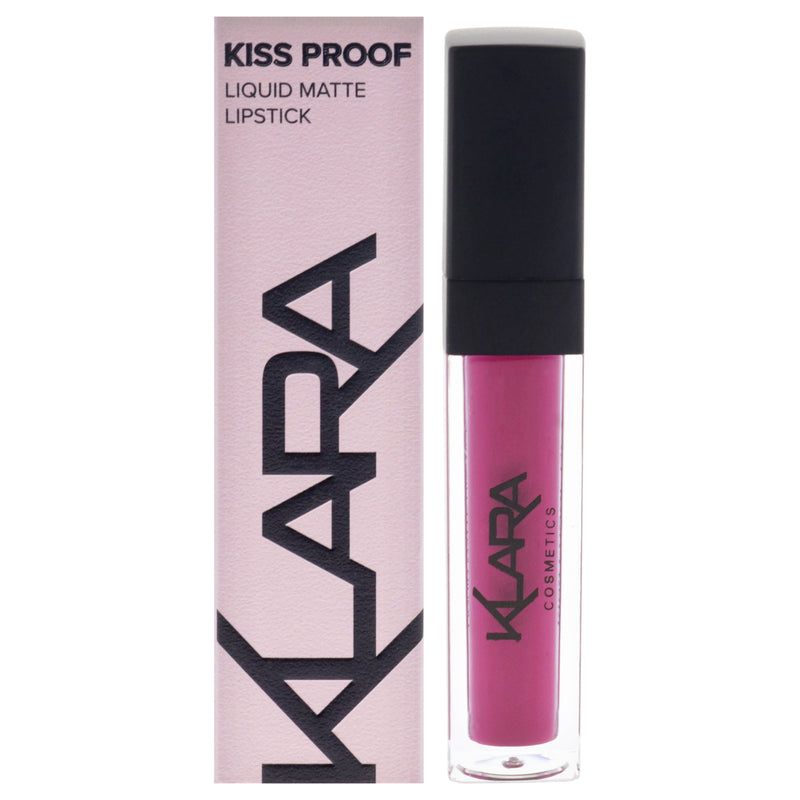 Kiss Proof Lipstick Liquid Matte - 8 Fuchsia Pop by Klara for Women - 0.27 oz Lipstick