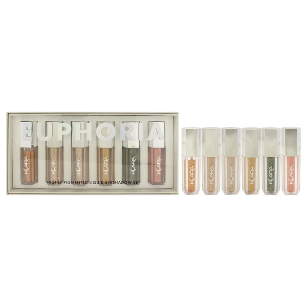 Euphoria Highly Pigmented Liquid Eyeshadow Set by Klara for Women - 6 Pc 0.2oz Euphoria Liquid Eyeshadow - 01 Nate, 0.2oz Euphoria Liquid Eyeshadow - 02 Jules, 0.2oz Euphoria Liquid Eyeshadow - 03 Rue, 0.2oz Euphoria Liquid Eyeshadow - 04 Fezco, 0.2oz Eu