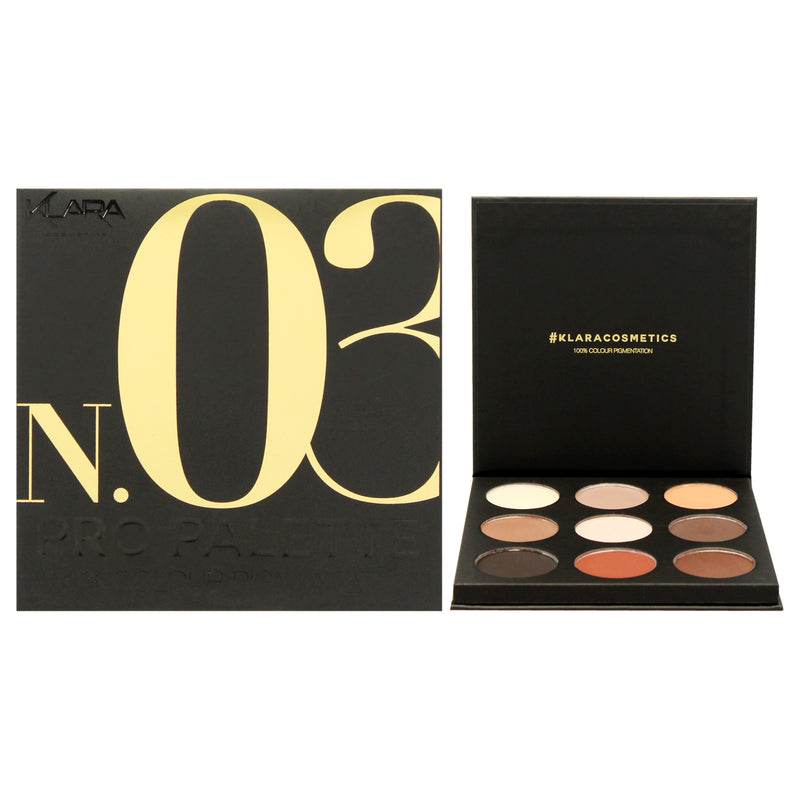 Pro Eyeshadow Palette - N.03 by Klara for Women - 0.38 oz Eye Shadow