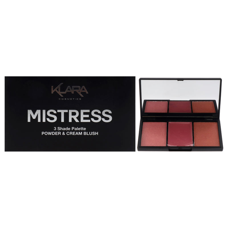 3 Shade Palette Powder and Cream Blush - Mistress by Klara for Women - 0.35 oz Makeup