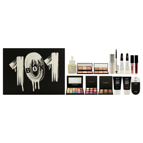 101 Box Set by Klara for Women - 17 Pc 2.5oz 24 Eyeshadow Palette - Marrakech, 0.38oz Pro Eyeshadow Palette - N.02, 0.38oz Pro Eyeshadow Palette - N.04, 0.008oz Gel Glide On Eyeliner - Green Metalic, Gel Glide On Eyeliner, 0.35oz All-In-One Palette - Gol