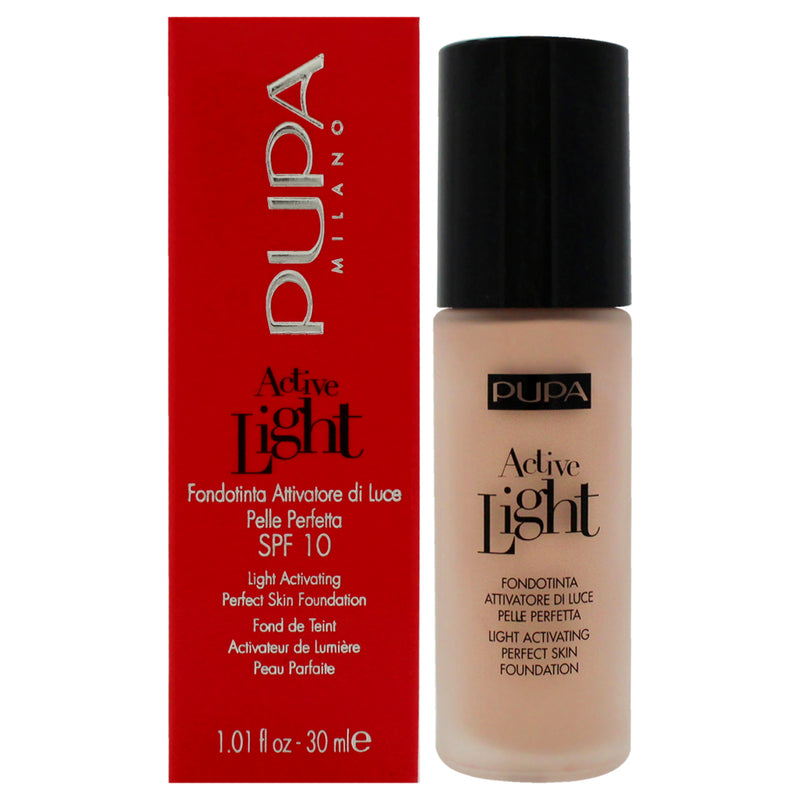 Active Light Activating Perfect Skin Foundation SPF 10 - 007 Rose by Pupa Milano for Women - 1.01 oz Foundation