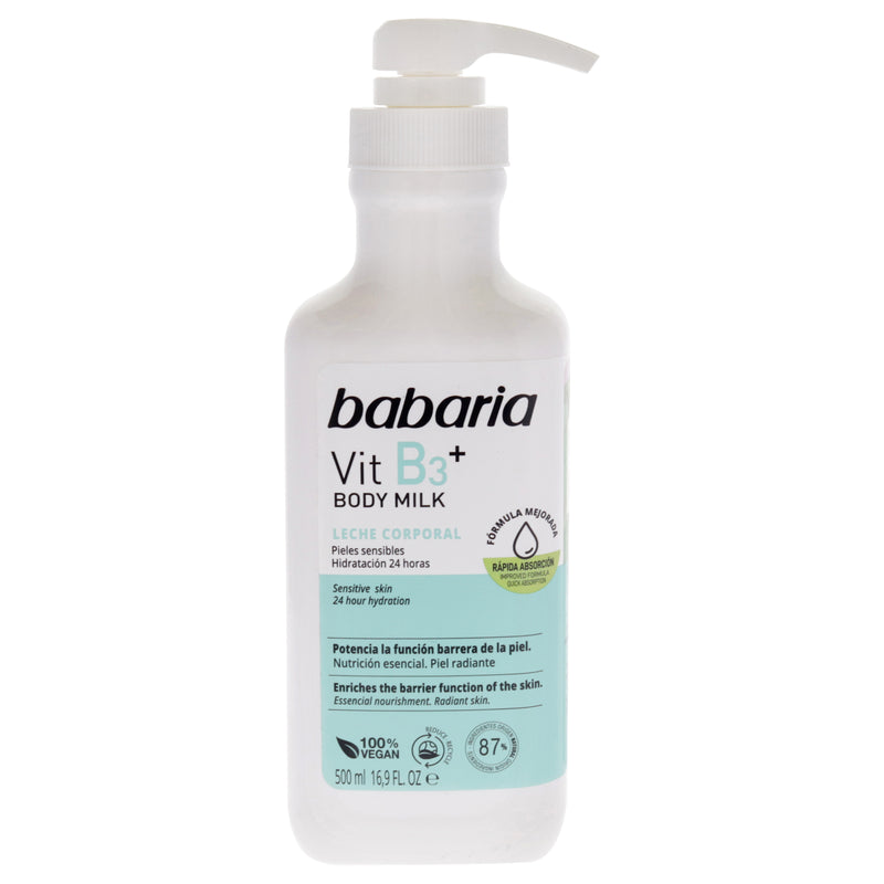 Babaria Vitamin B3 Plus Body Milk by Babaria for Unisex - 16.9 oz Body Milk