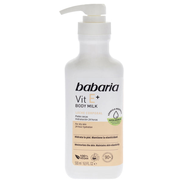 Babaria Vitamin E Plus Body Milk by Babaria for Unisex - 16.9 oz Body Milk