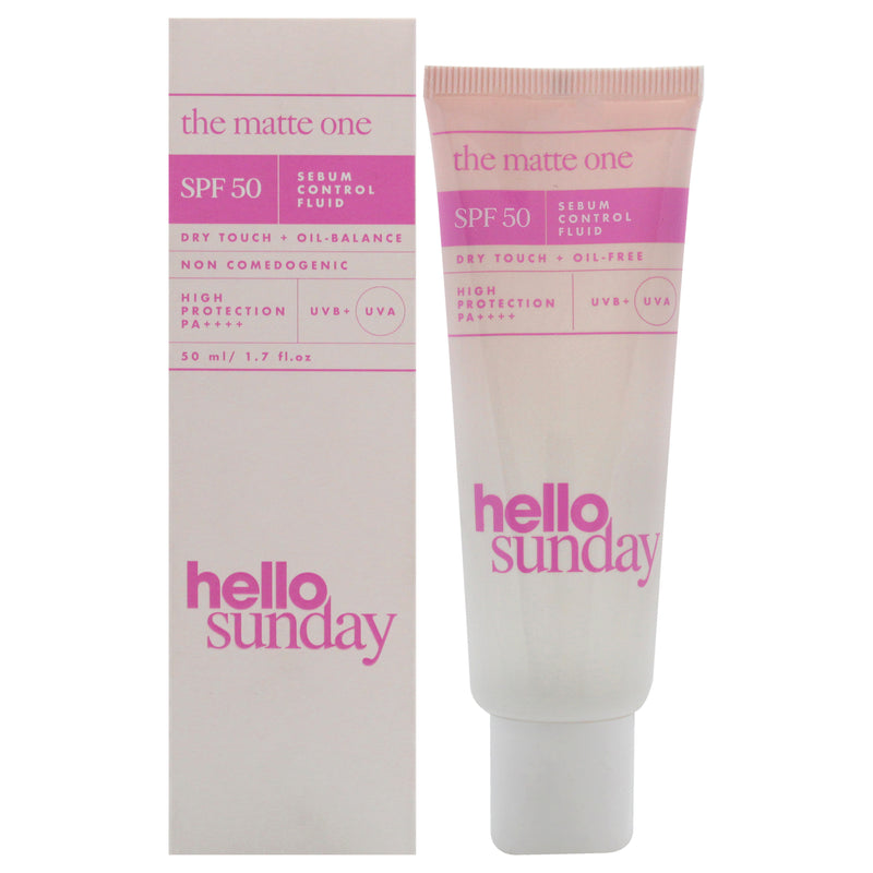 Hello Sunday The Matte One Sebum Control Fluid SPF 50 by Hello Sunday for Unisex - 1.7 oz Moisturizer