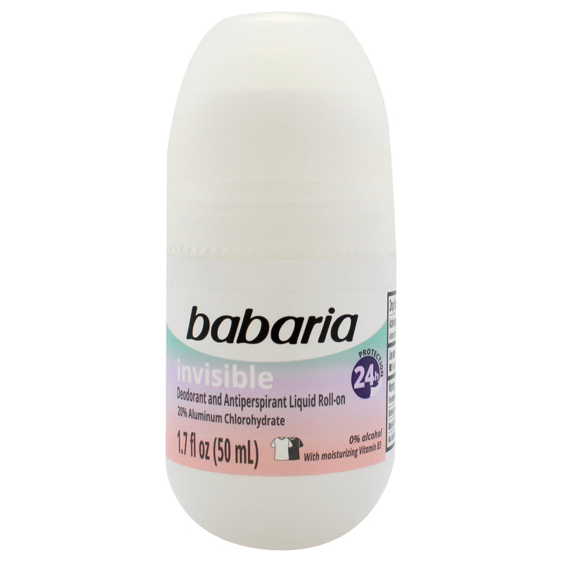 Babaria Invisible 24H Protection Deodorant and Antiperpirant by Babaria for Women - 1.7 oz Deodorant Roll-On