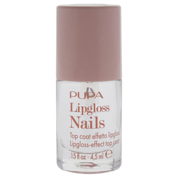 Lipgloss Nails Top Coat - 100 Clear by Pupa Milano for Women - 0.15 oz Nail Polish