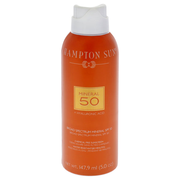 Hampton Sun Mineral Plus Hyaluronic Acid SPF 50 by Hampton Sun for Unisex - 5 oz Sunscreen