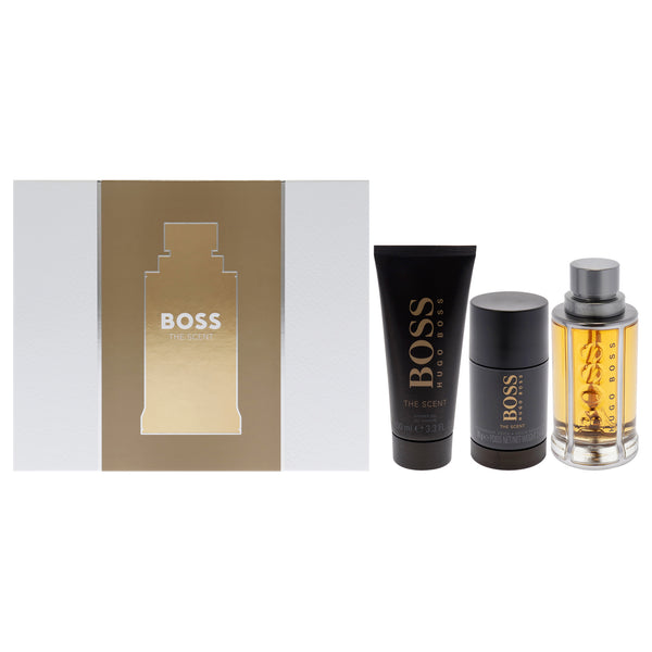 Hugo Boss Boss The Scent by Hugo Boss for Men - 3 Pc Gift Set 3.3oz EDT Spray, 3.3oz Shower Gel, 2.4oz Deodorant Stick