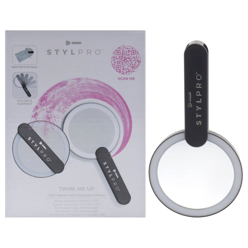 Stylpro Twirl Me Up Led Hand Held Compact Mirror by Stylideas for Women - 1 Pc Mirror