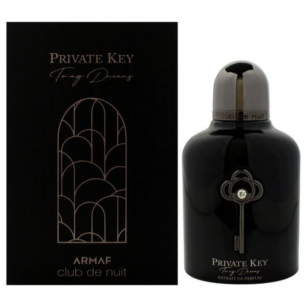 Club De Nuit Private Key To My Dreams by Armaf for Men - 3.4 oz Extrait De Parfum Spray