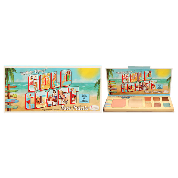 TheBalm Voyage Gold Coast Face Palette by the Balm for Women - 0.35 oz Makeup