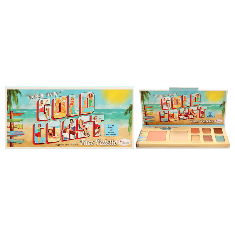 TheBalm Voyage Gold Coast Face Palette by the Balm for Women - 0.35 oz Makeup