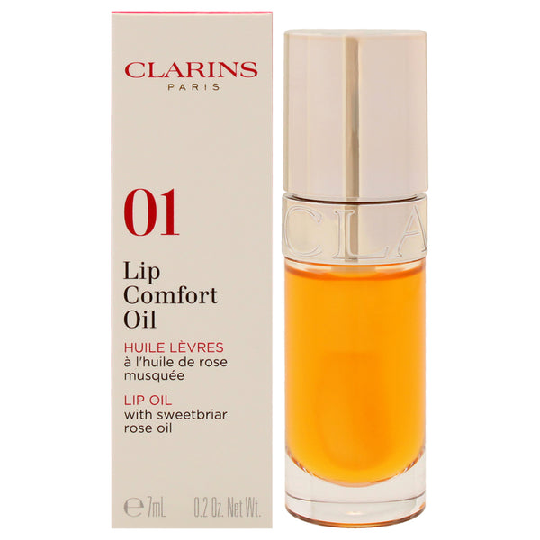 Clarins Lip Comfort Oil - 01 Honey by Clarins for Women - 0.2 oz Lip Oil