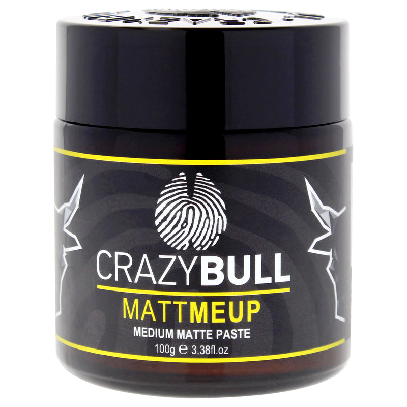 MattMeUp Paste - Medium Matte by Crazy Bull Hair for Men - 3.38 oz Paste